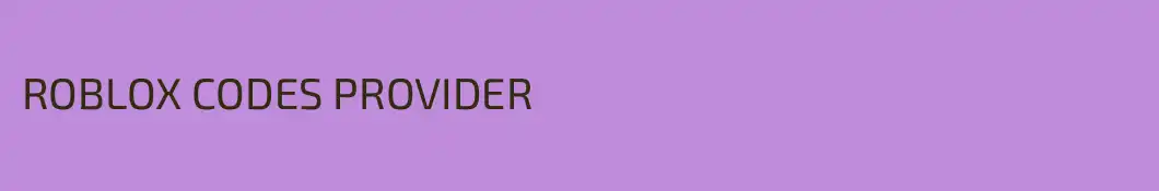 ROBLOX CODES PROVIDER